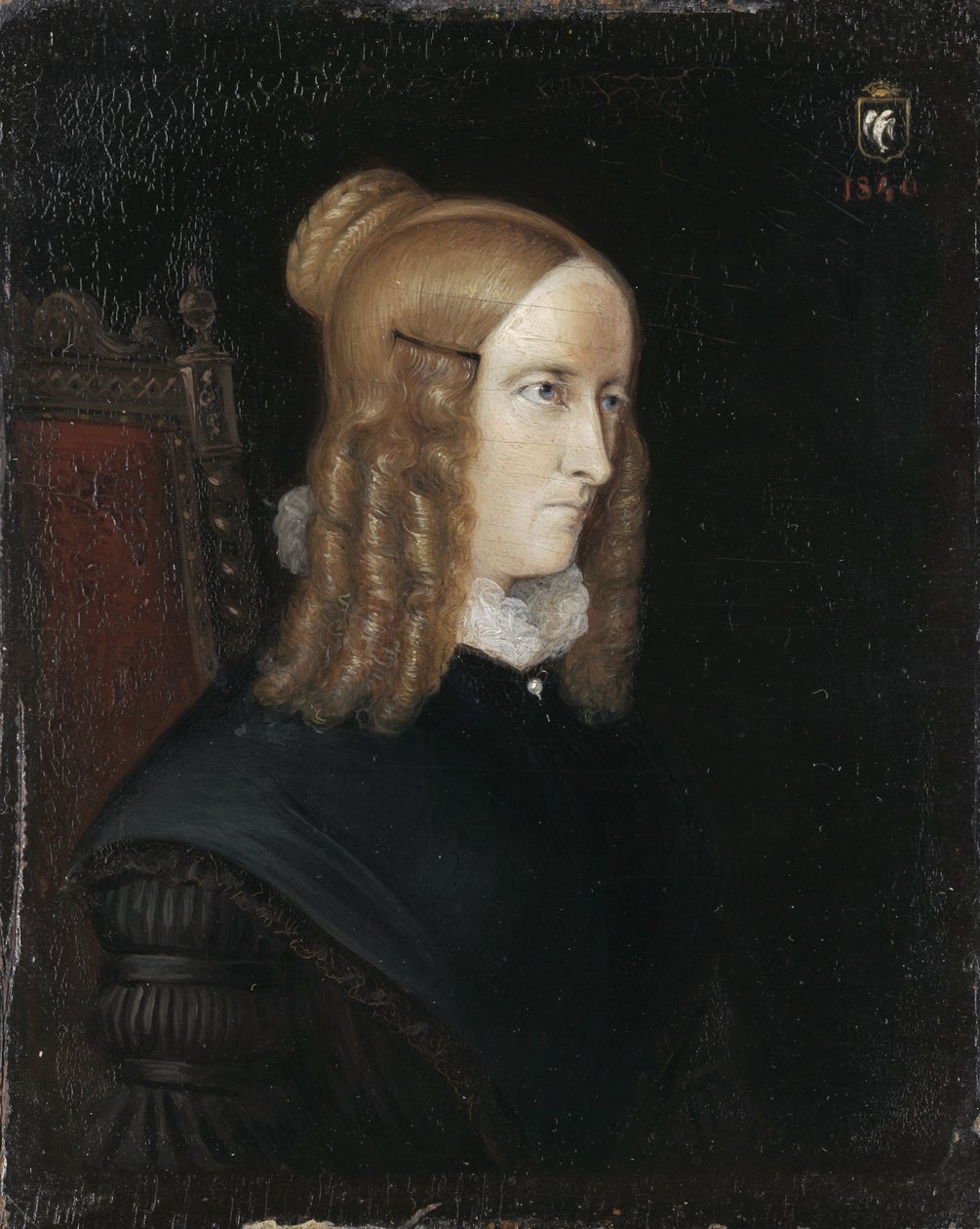 Retrato de Annette von Droste-Hülshoff de Johann Joseph Sprick
