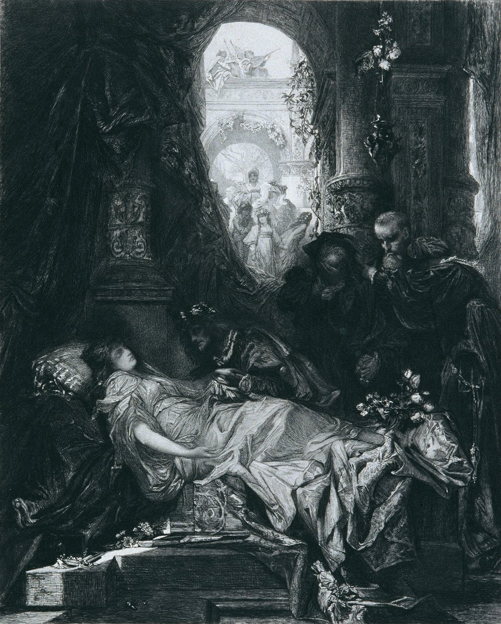 La aparentemente muerta Julieta Capuleto de Johann Klaus