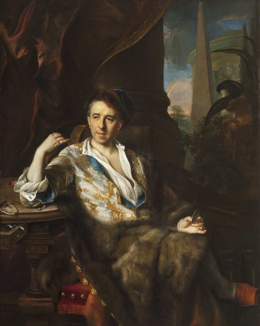 Retrato del pintor Charles Bruni de Johann Kupetzky
