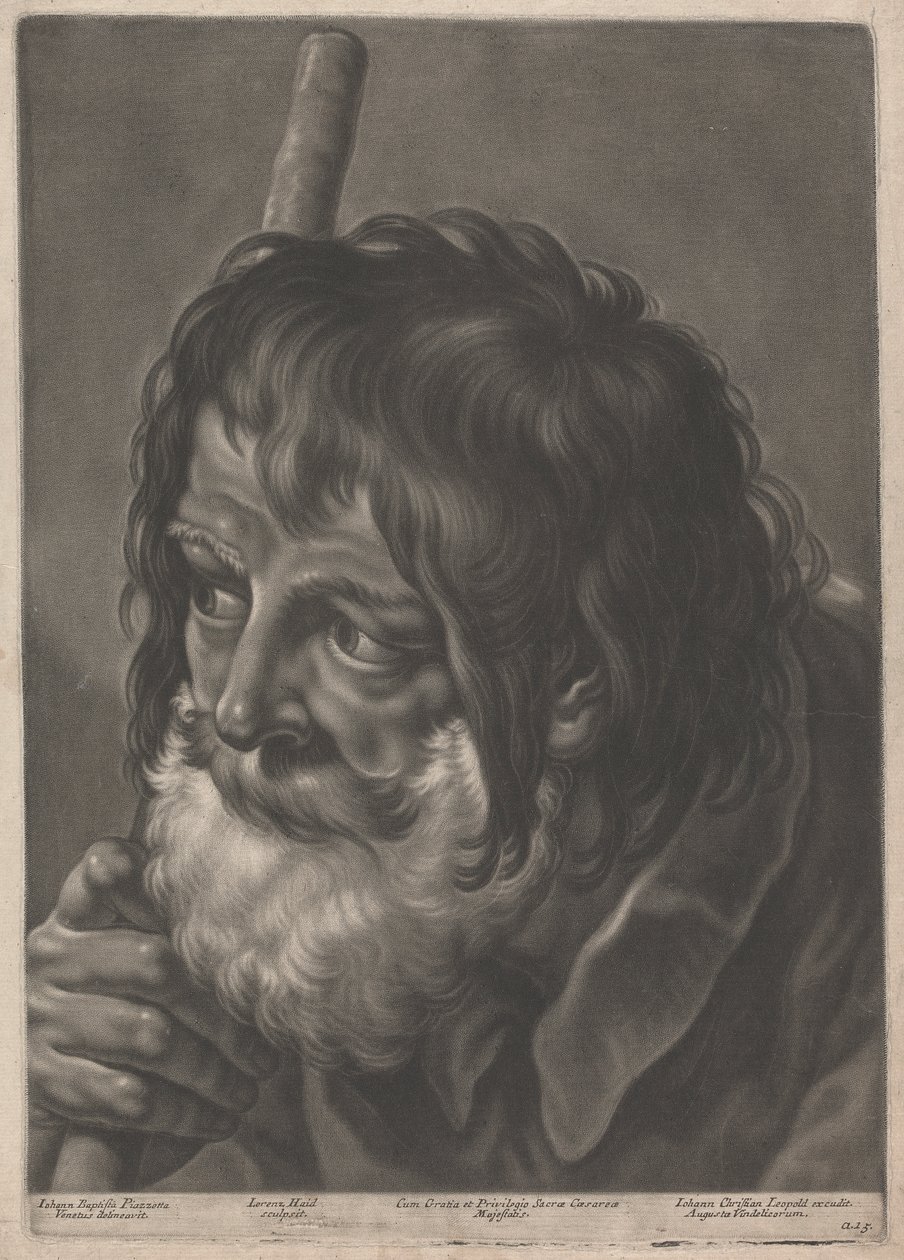 Retrato de un hombre con bastón de Johann Lorenz Haid