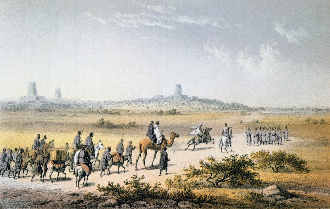 Entrada de la caravana de Heinrich Barth en Tombuctú en 1853, de 