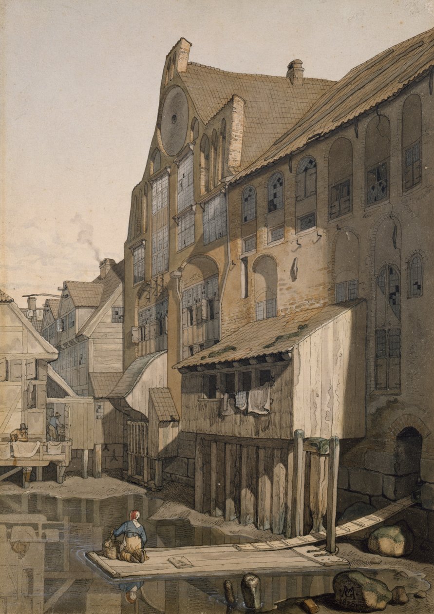 Lado Norte del Monasterio de San Juan en Hamburgo de Johann Martin Gensler