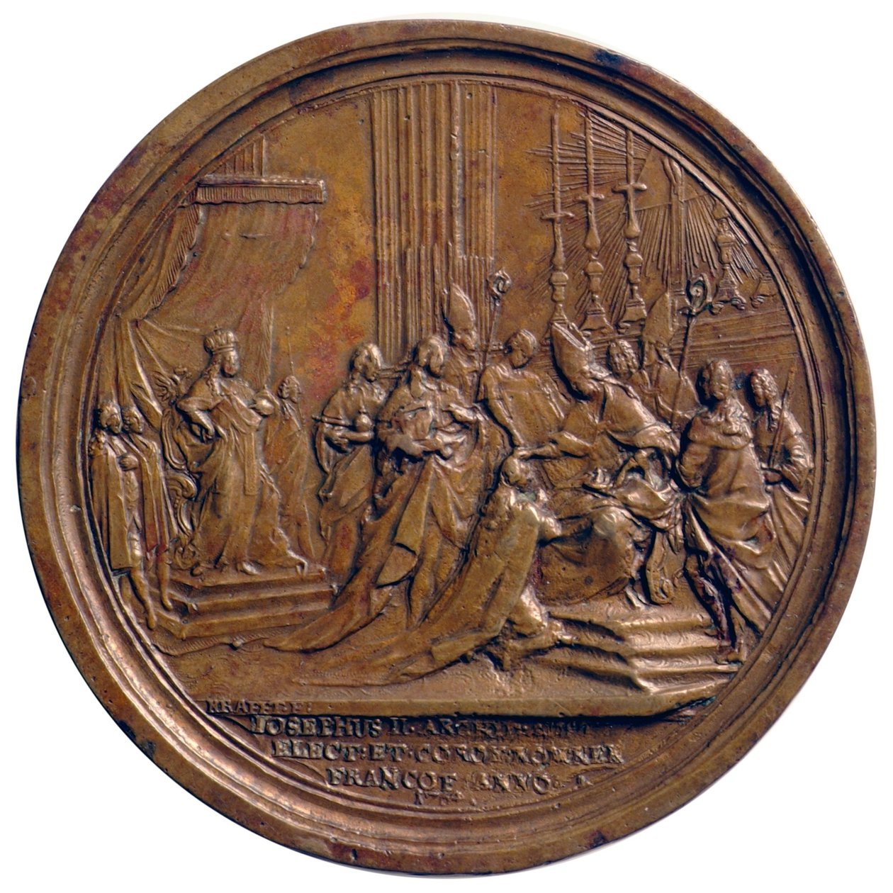 Coronación de José II como rey romano-alemán en Fráncfort del Meno en 1764 de Johann Martin Krafft