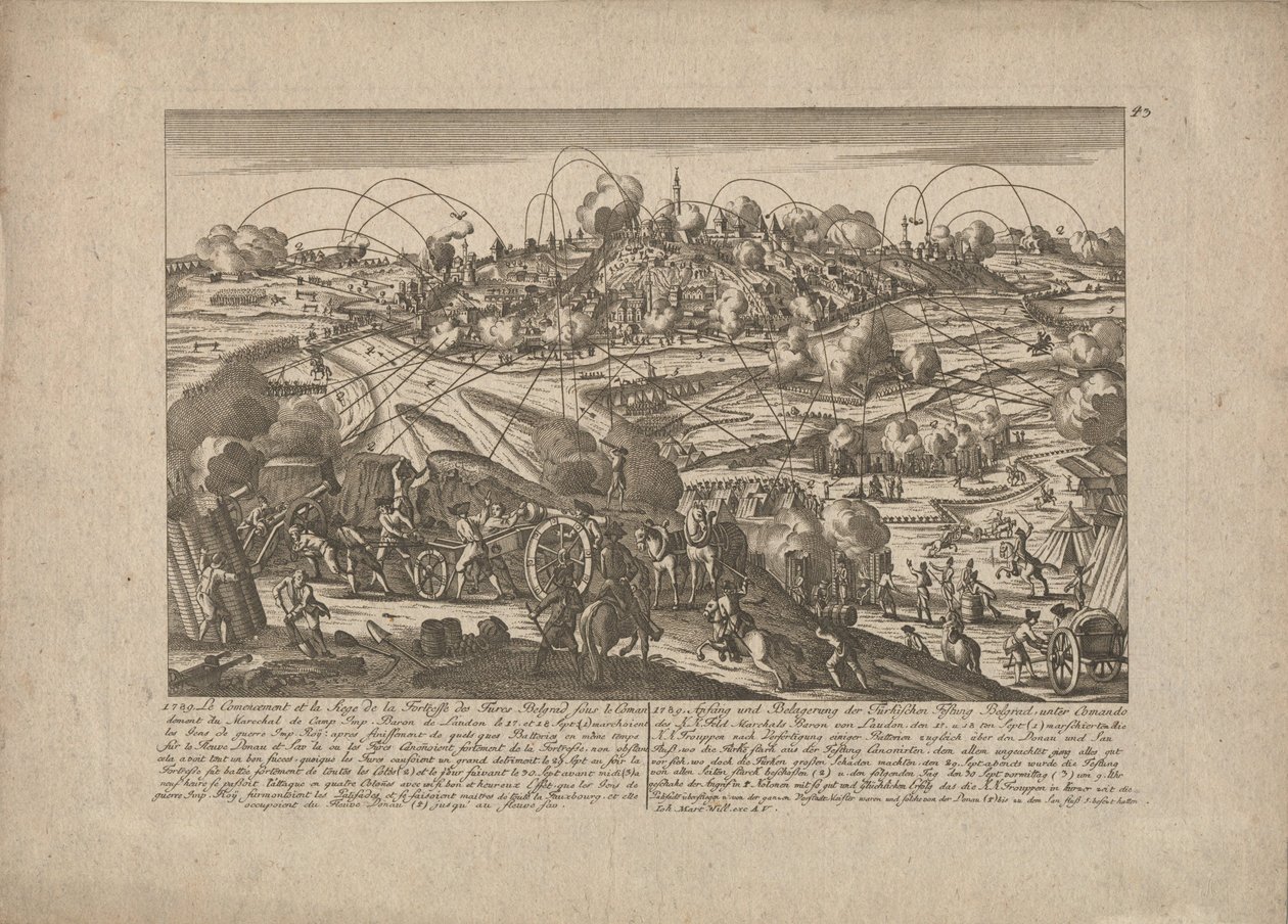La Captura de Belgrado el 8 de octubre de 1789, 1789 de Johann Martin Will
