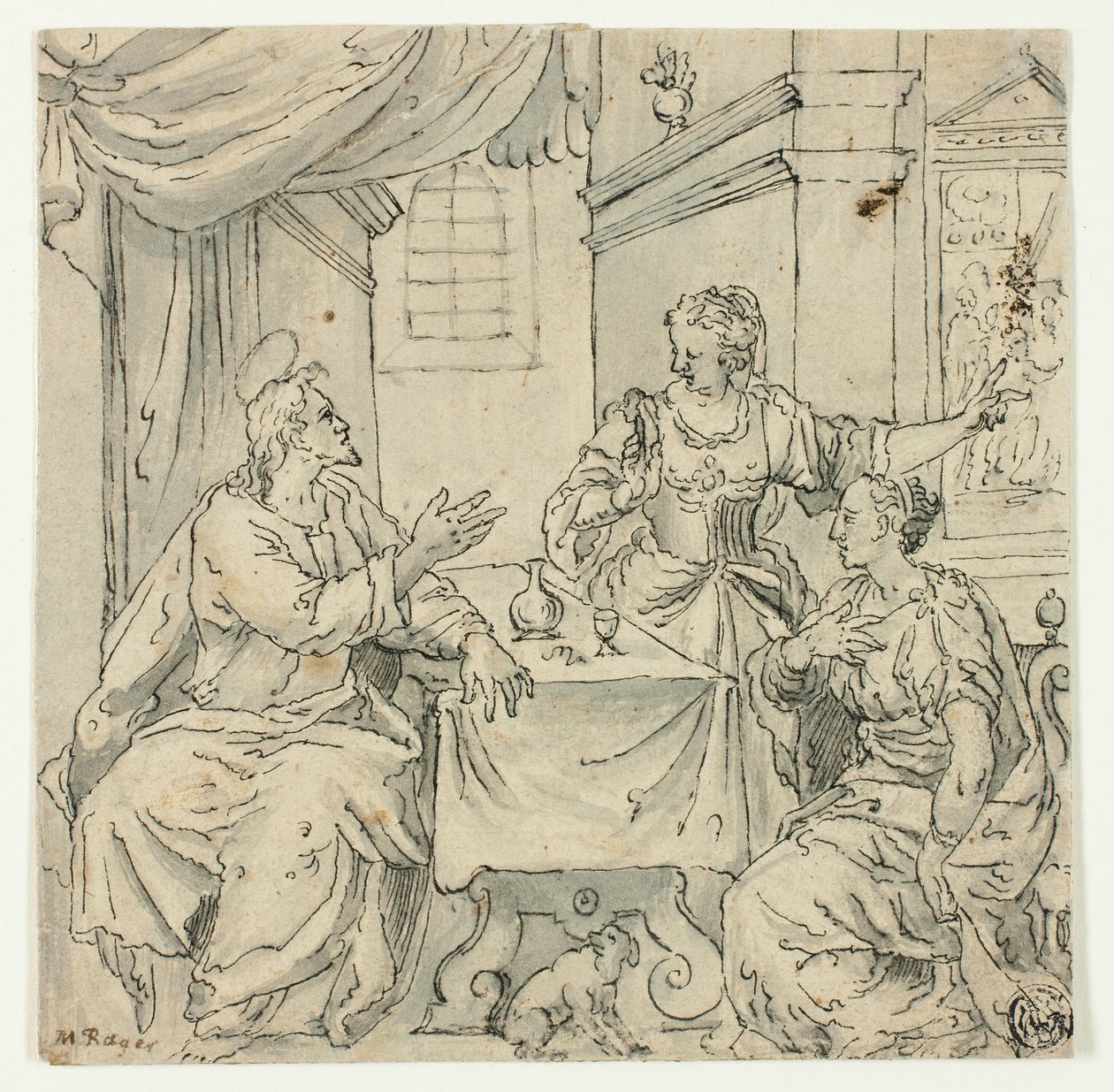 Cristo en la Mesa de María y Marta de Johann Mathias Kager