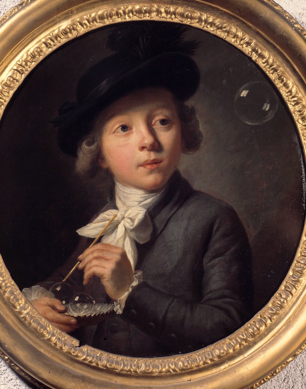 Burbujas de jabón o un retrato de J. A. Laurens (pintura de Melchior Wyrsch) de Johann Melchior Joseph Wyrsch or Wursch