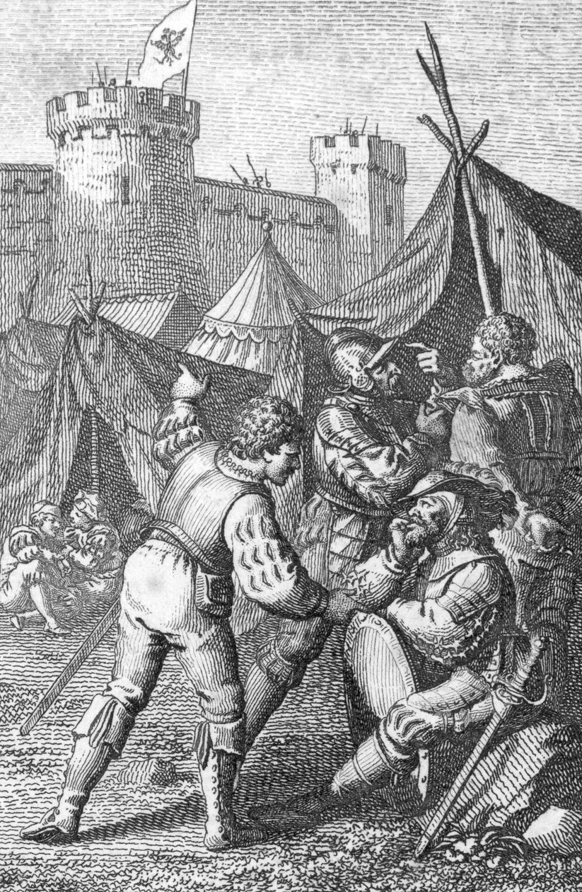 Confederación de los VIII cantones (Suiza): "Emperador Carlos IV (1316-1375) asediando la ciudad de Zúrich hacia 1351 (Carlos IV, Emperador del Sacro Imperio Romano Germánico asediando Zúrich en tiempos de la Antigua Confederación Suiza (Antigua Confederac de Johann Michael Mettenleiter