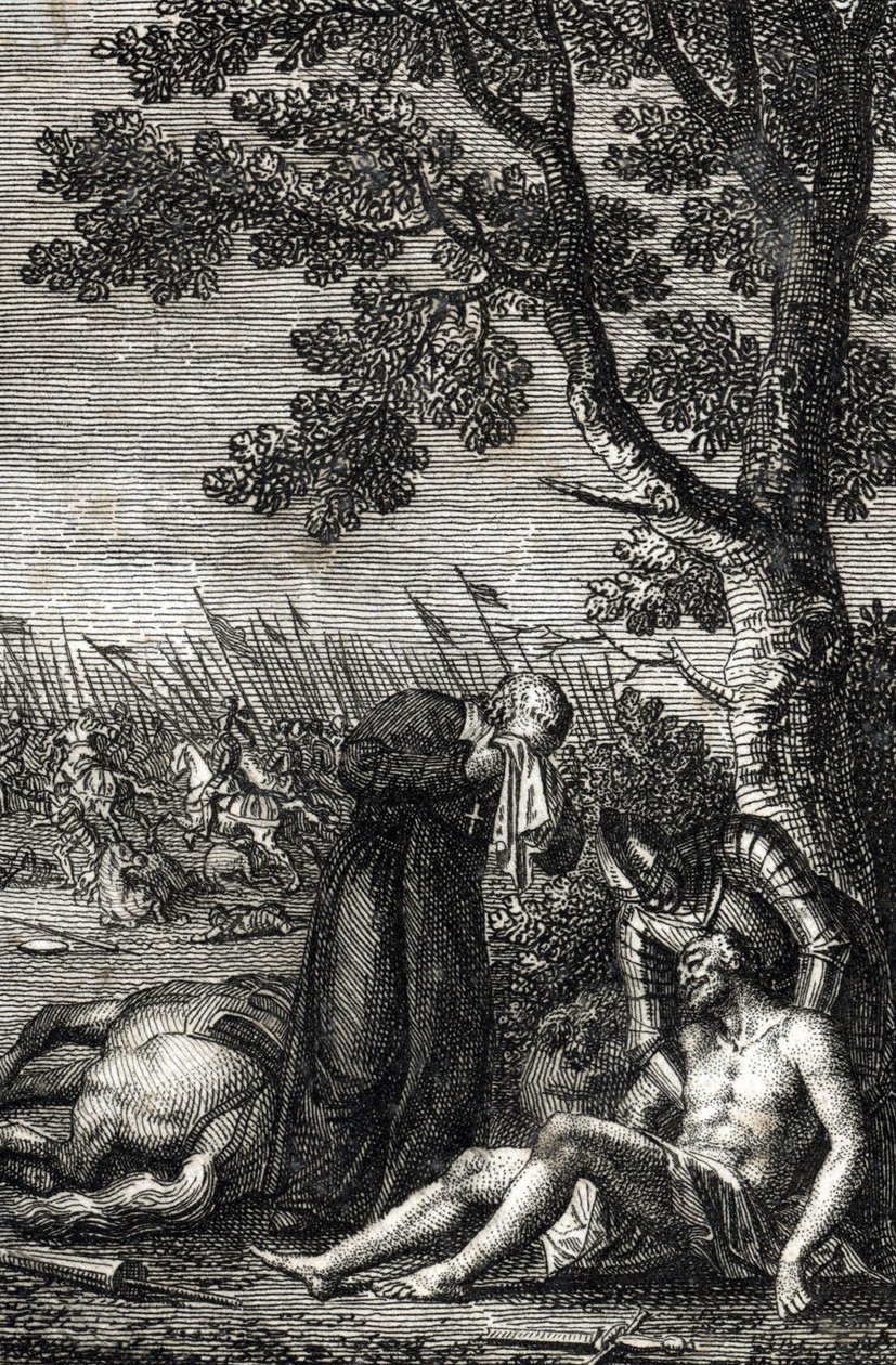 Muerte de Adolfo de Nassau en la batalla de Gollheilm el 2 de julio de Johann Michael Mettenleiter