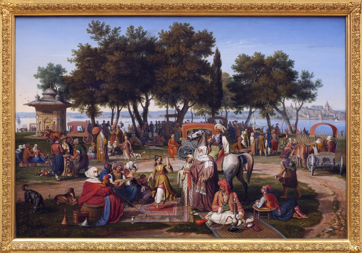 Aguas dulces de Asia en Constantinopla (actual Estambul, Turquía) de Johann Michael Wittmer