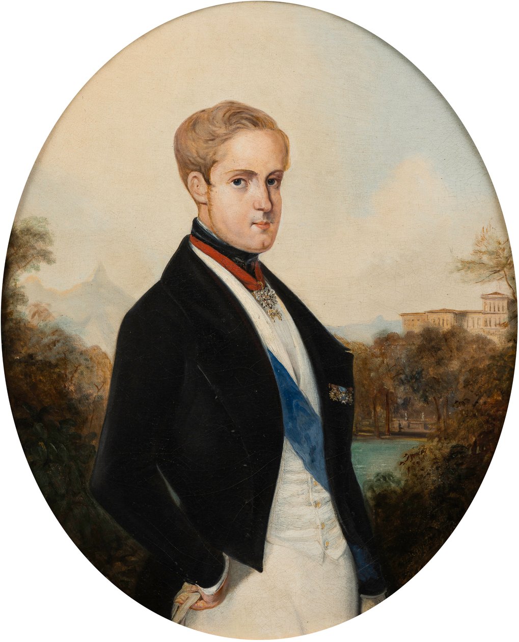 Retrato del emperador Pedro II de Brasil 1825-1891, 1846 de Johann Moritz Rugendas