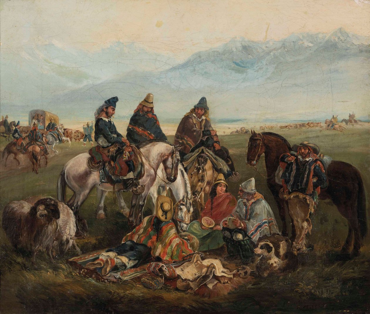 Español: Huasos maulinos Huasos de la Región del Maule de Johann Moritz Rugendas