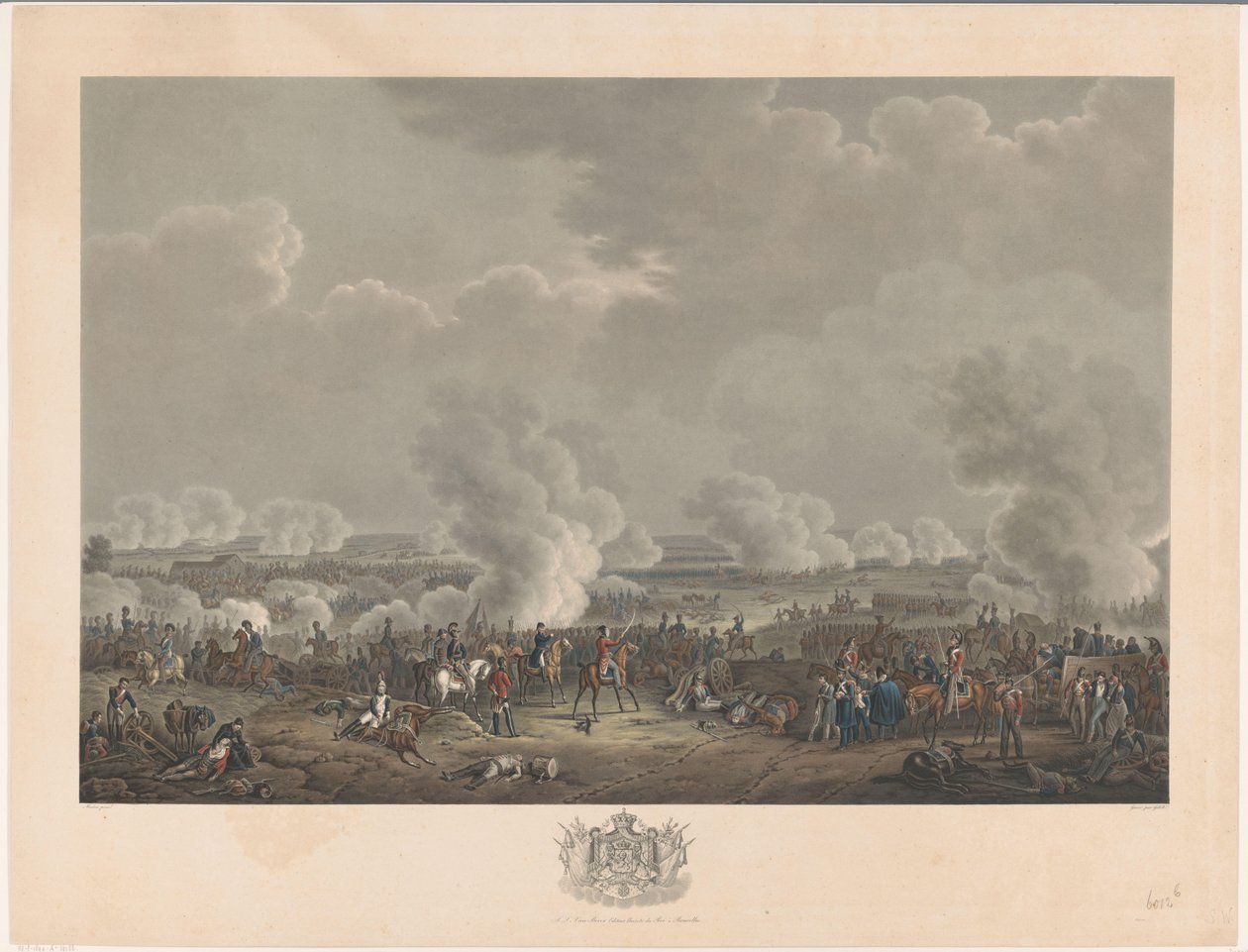 Batalla de Waterloo, 1815
Doce láminas de la llegada e inauguración de Guillermo I en Bruselas y las batallas de Quatre-Bras y Waterloo en 1815 (título de la serie) de Johann Nepomuk Gibèle