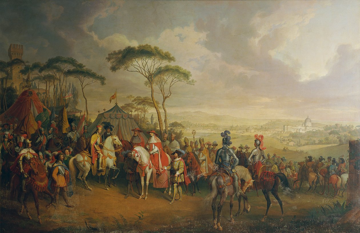 Entrada del emperador Federico III. en Roma de Johann Nepomuk Höchle