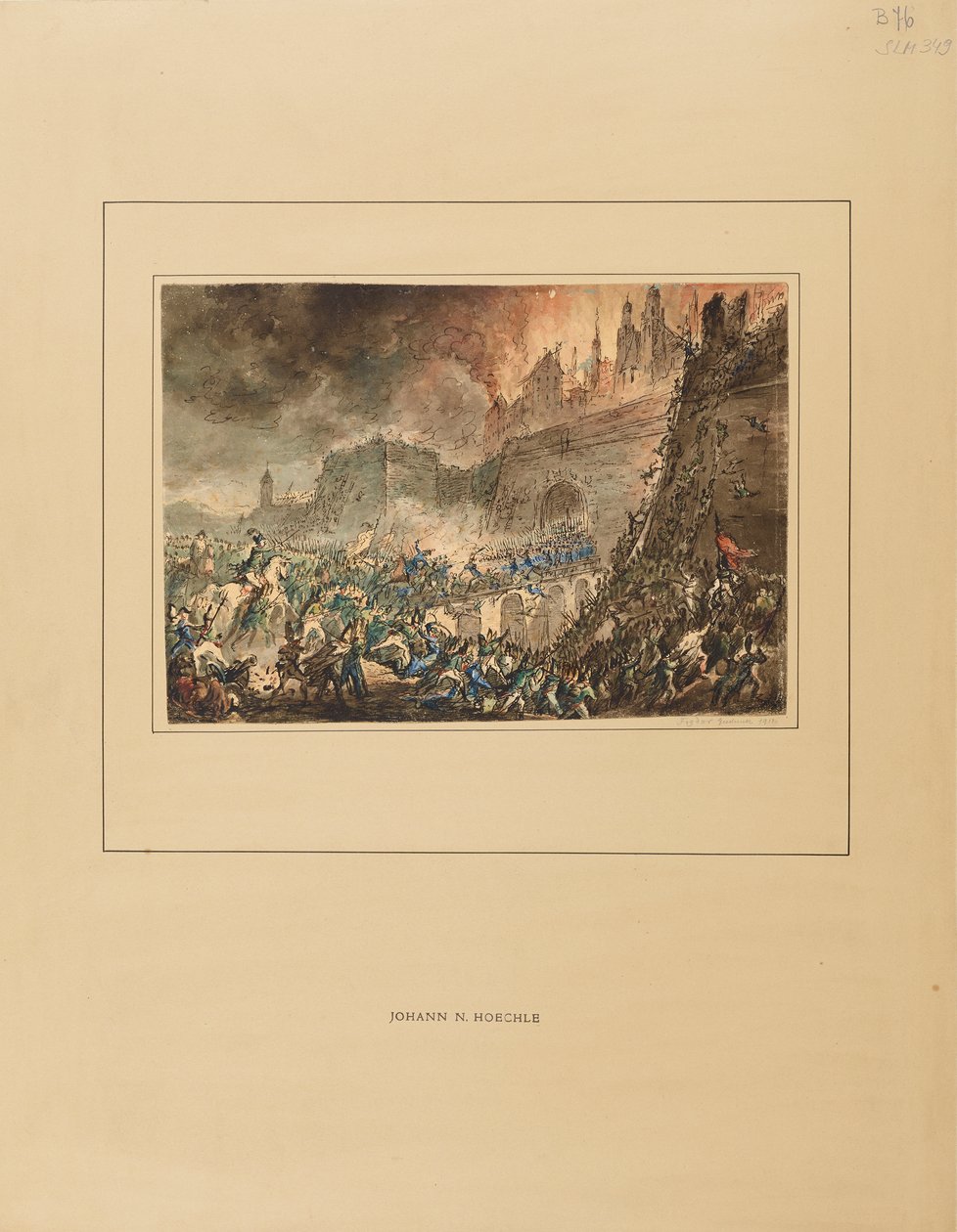 Toma de Viena en el Stubentor por el ejército francés en 1809 de Johann Nepomuk Höchle