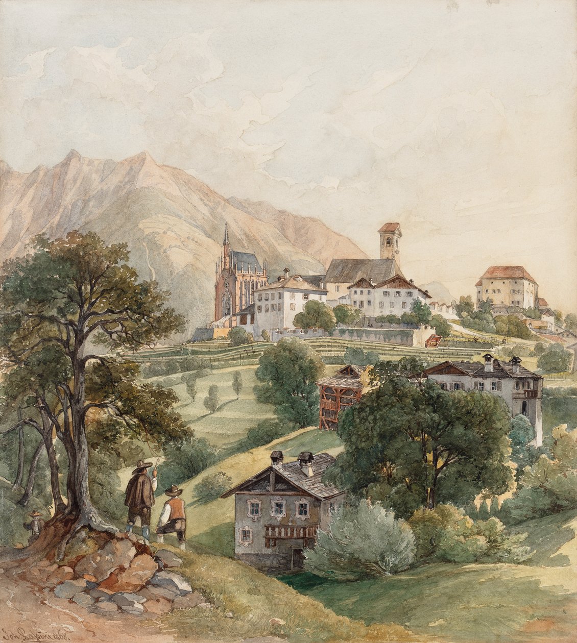 Schenna cerca de Merano de Johann Nepomuk Passini