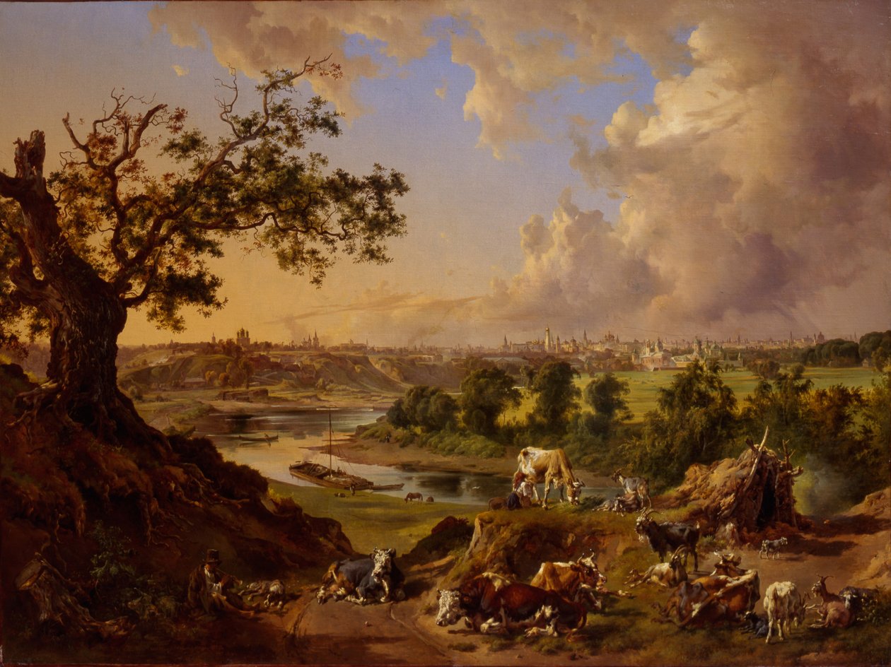 Vista de Moscú desde las Colinas de los Gorriones, 1837 de Johann Nepomuk Rauch
