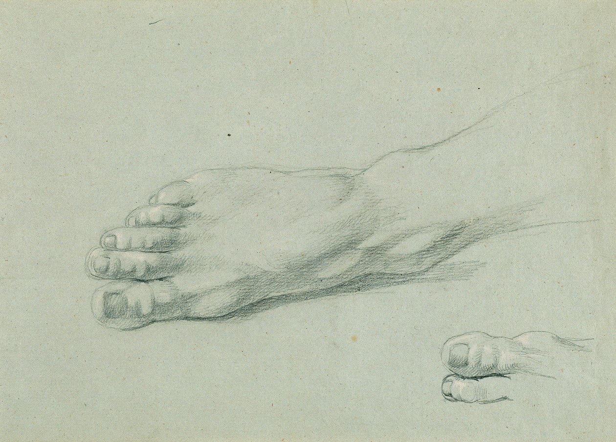 Estudio de pies para "Arindal y Daura" de Johann Peter Krafft