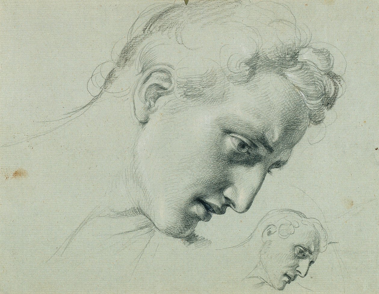 Estudio de cabecera para "Arindal y Daura" de Johann Peter Krafft