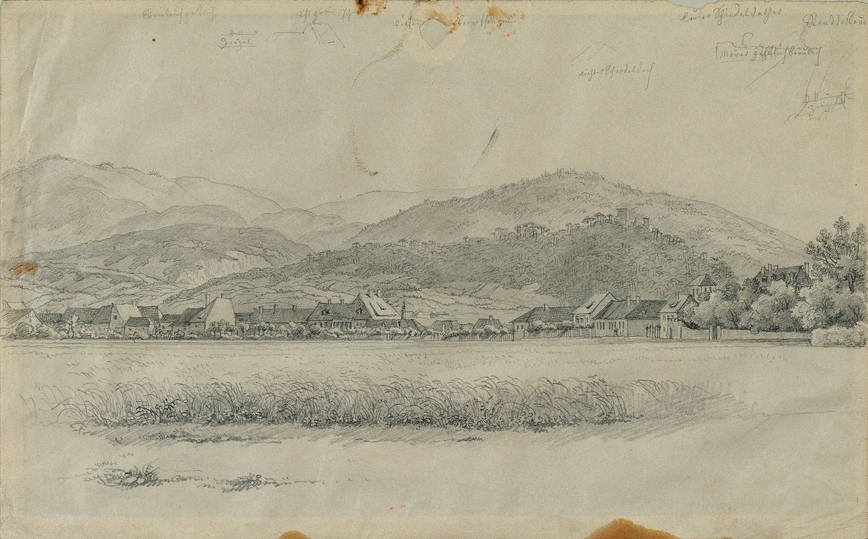 Paisaje para "Kaiser Franz acompaña el ataúd de un pobre" de Johann Peter Krafft