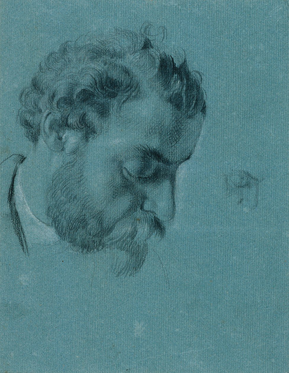Estudio de retrato para "David con la cabeza de Goliat" de Johann Peter Krafft