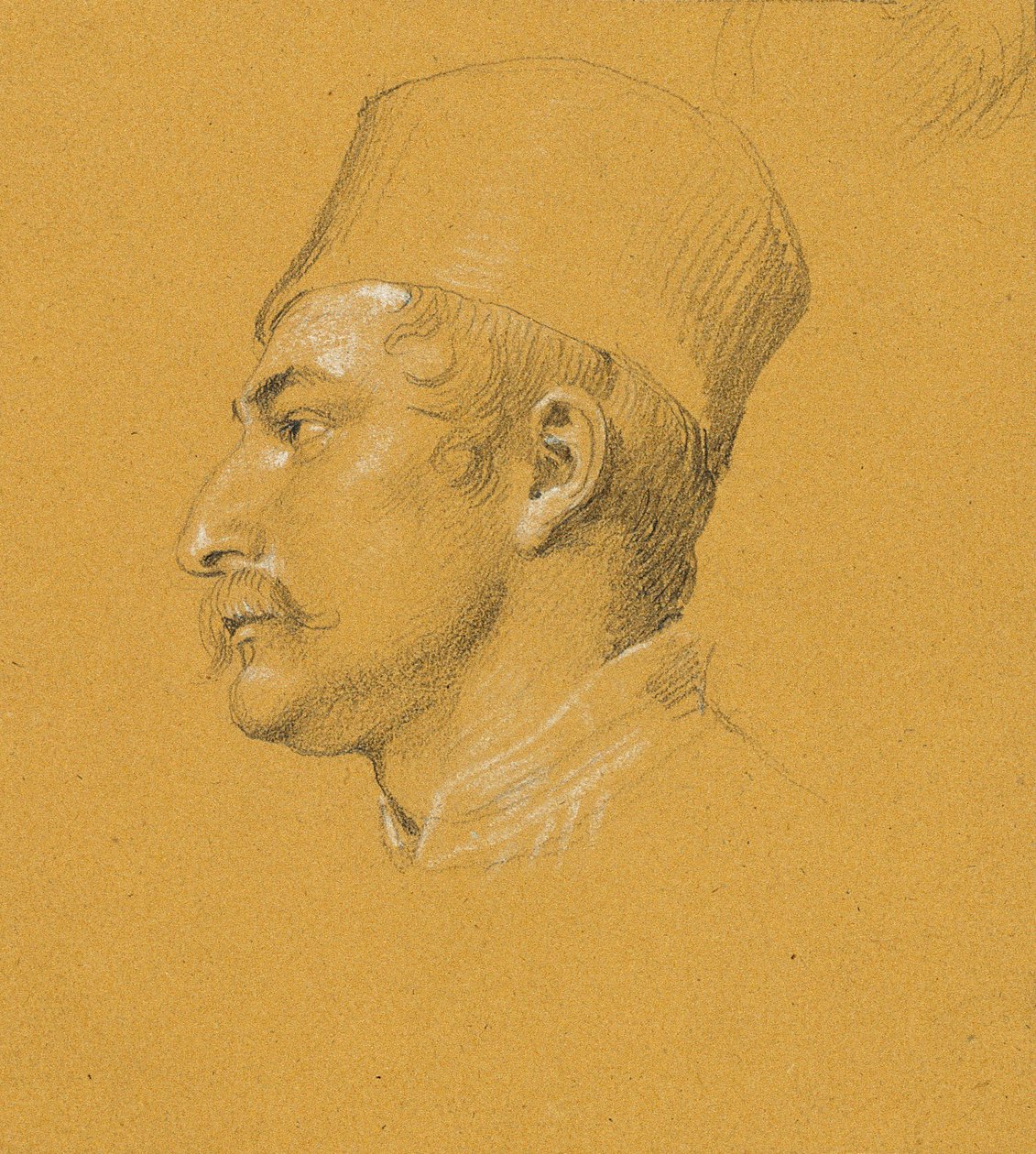Estudio de retrato sobre el "Fracaso de Nikolaus Zriny frente a la Fortaleza Szigeth" de Johann Peter Krafft