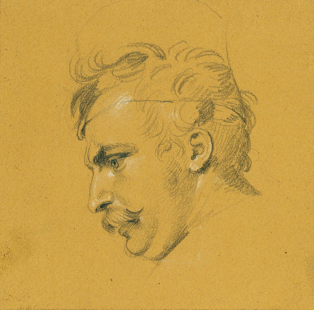Estudio de retrato sobre el "Fracaso de Nikolaus Zriny frente a la Fortaleza Szigeth" de Johann Peter Krafft
