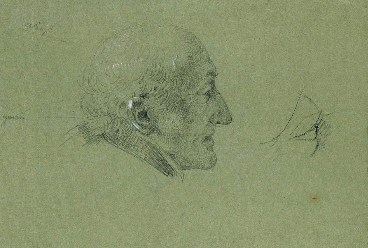 Estudio de retrato para el "Regreso a casa del hombre Landwehr" (1820) de Johann Peter Krafft