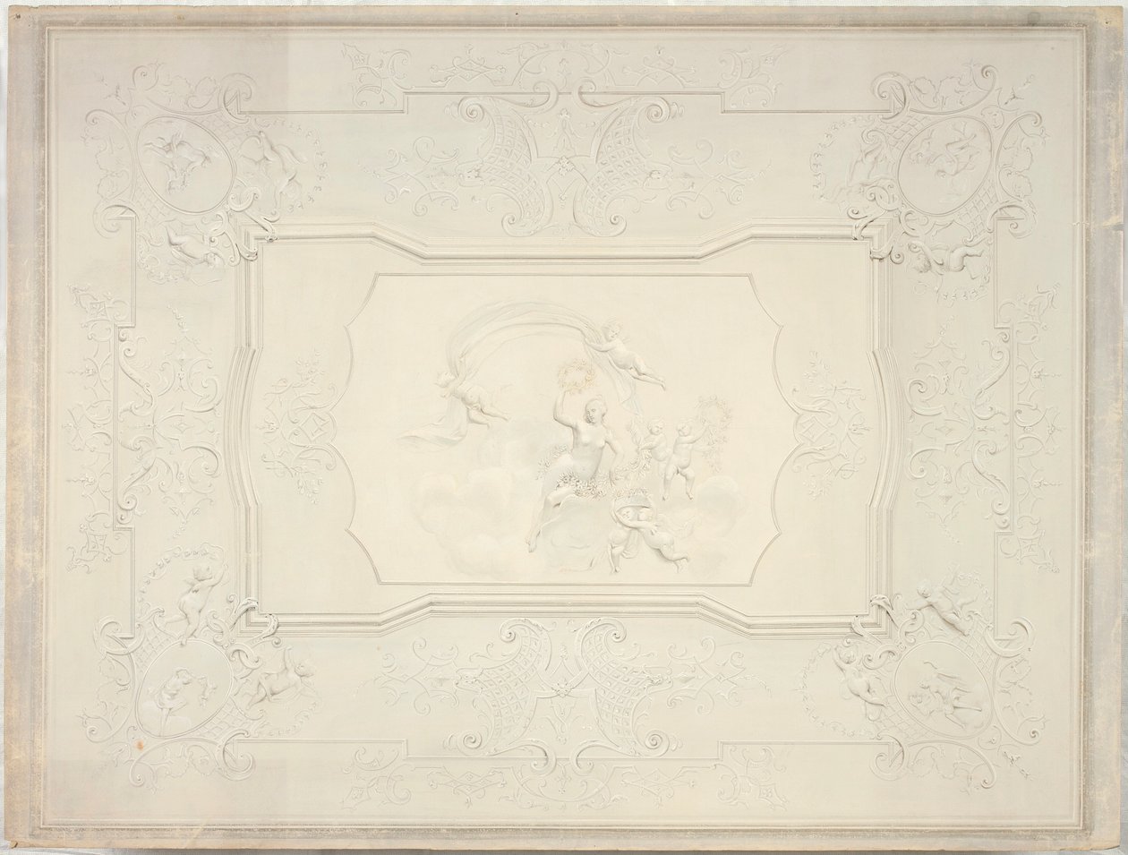 Techo de estuco en el comedor del Bajo Belvedere de Johann Peter Krafft