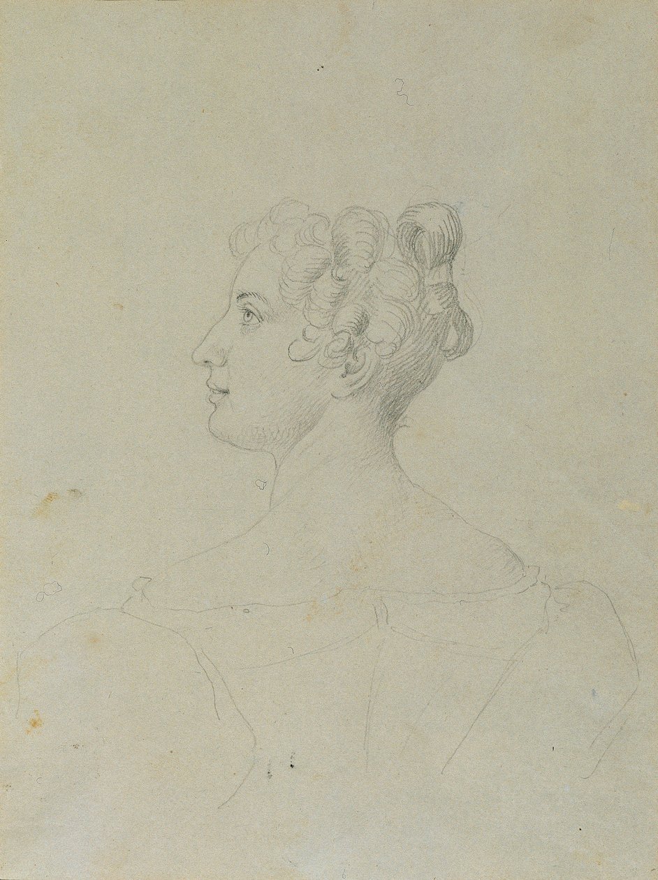 Estudio de retrato femenino de Johann Peter Krafft
