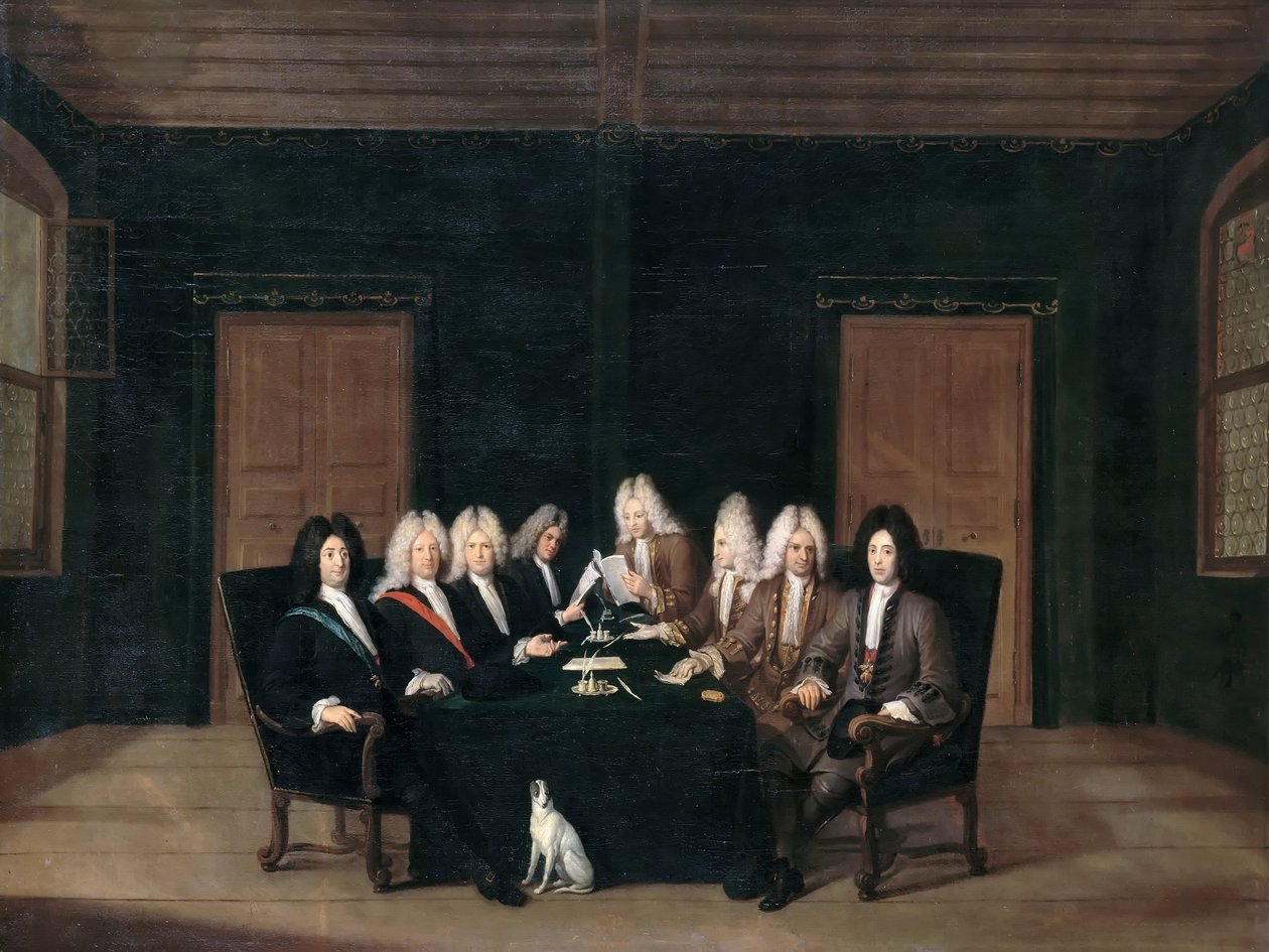 Los emisarios del congreso de paz de Baden el 7 de septiembre de 1714 de Johann Rudolf Huber