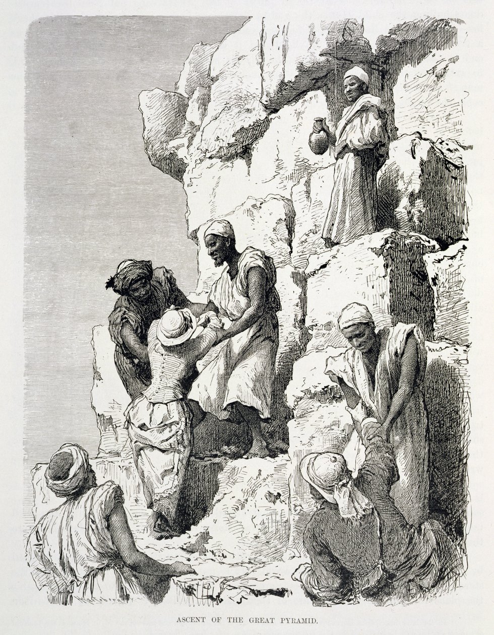 Ascenso de la Gran Pirámide de Johann Rudolph the Elder Huber