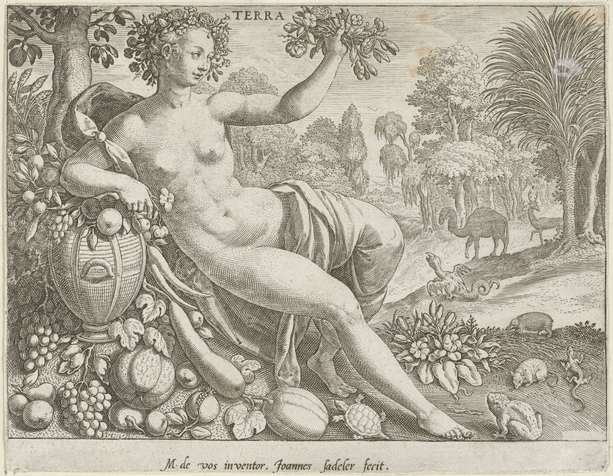 Suelo Terra (título sobre el objeto) Los cuatro elementos (título de la serie) de Johann Sadeler (I)