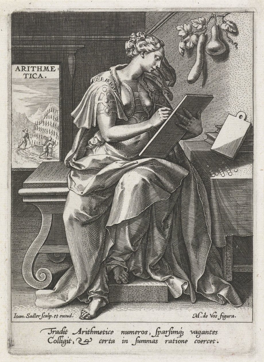 Aritmética Aritmética (título en objeto) Las siete artes liberales (artes liberales) (título de la serie) de Johann Sadeler (I)