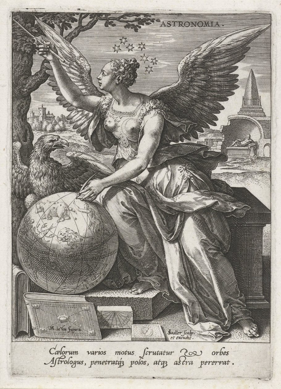 Astronomía Astronomia (título sobre objeto) Las siete artes liberales (artes liberales) (título de la serie) de Johann Sadeler (I)