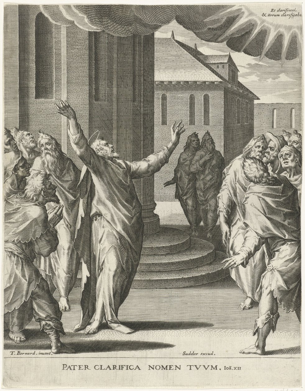 Cristo ora a Dios La verdad del mensaje de Cristo (título de la serie) de Johann Sadeler (I)