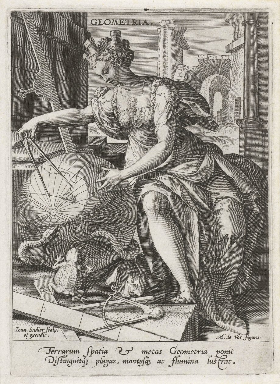 Geometría Geometría (título en el objeto) Las siete artes liberales (artes liberales) (título de la serie) de Johann Sadeler (I)