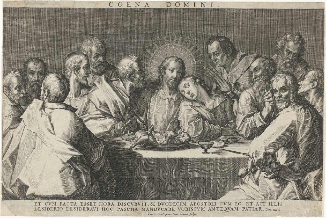 Última cena Coeni domini (título sobre objeto) de Johann Sadeler (I)