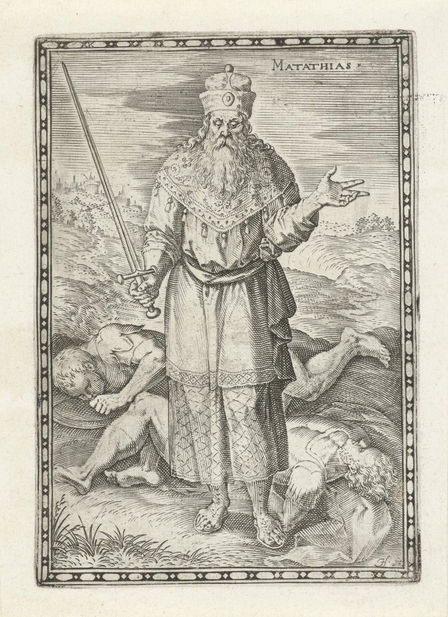 mattías Matathias (título sobre objeto) Personajes del Antiguo Testamento (título de la serie) de Johann Sadeler (I)