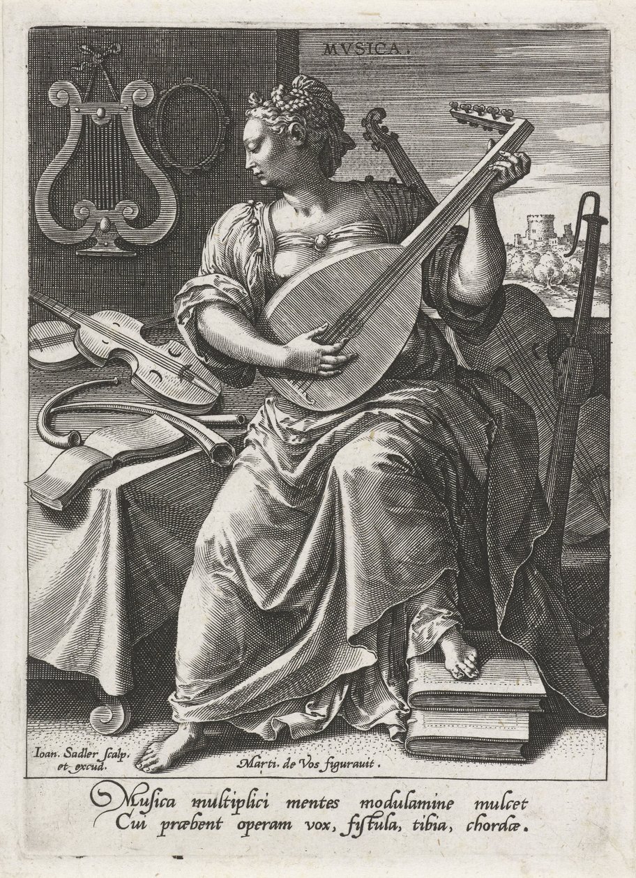 Música Musica (título sobre objeto) Las siete artes liberales (artes liberales) (título de la serie) de Johann Sadeler (I)