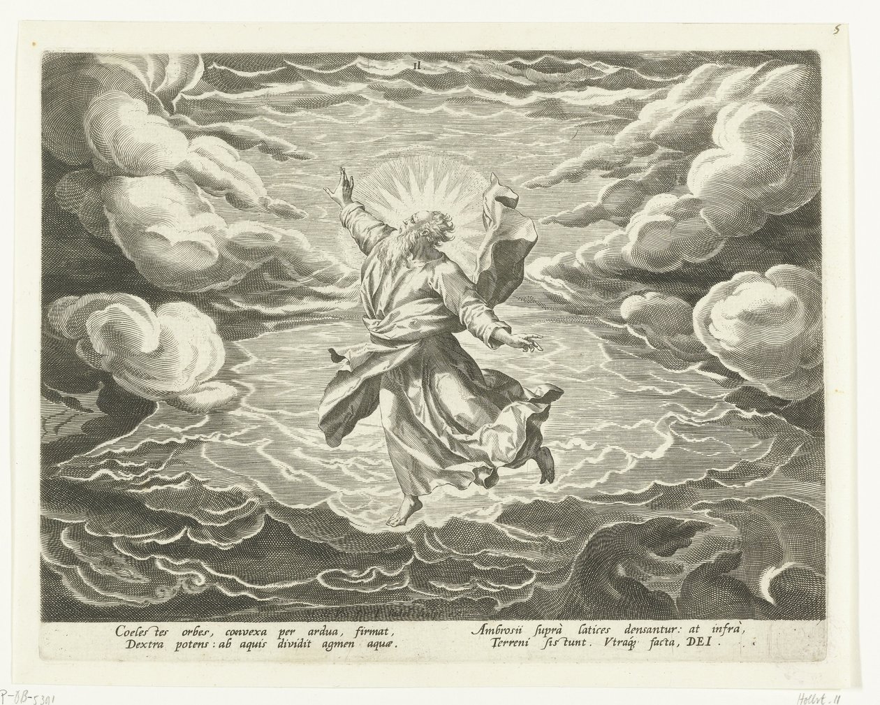 Creación del aire y el agua. Creación del mundo (título de la serie) de Johann Sadeler (I)