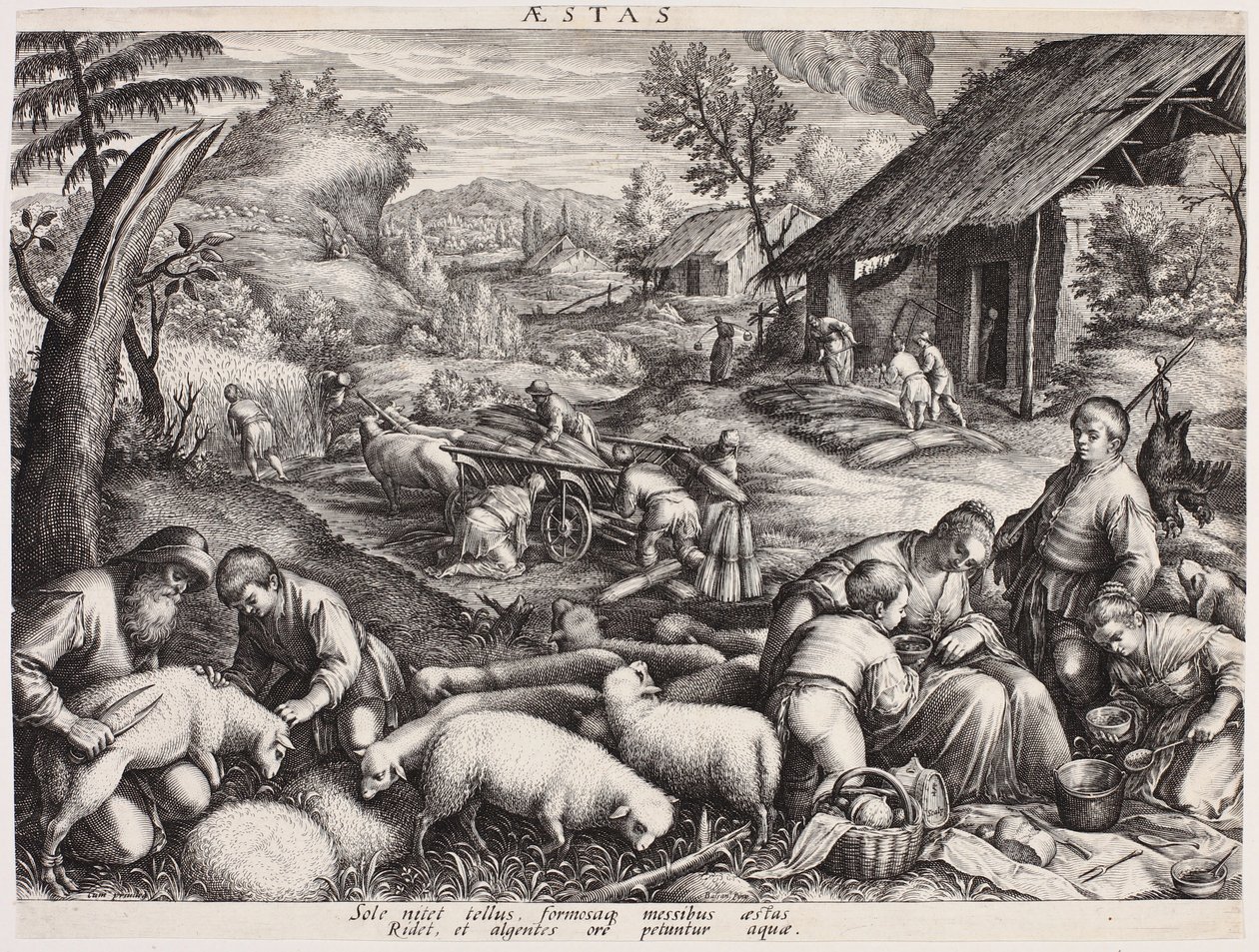 El verano - Aestas (Las cuatro estaciones) de Johann Sadeler I