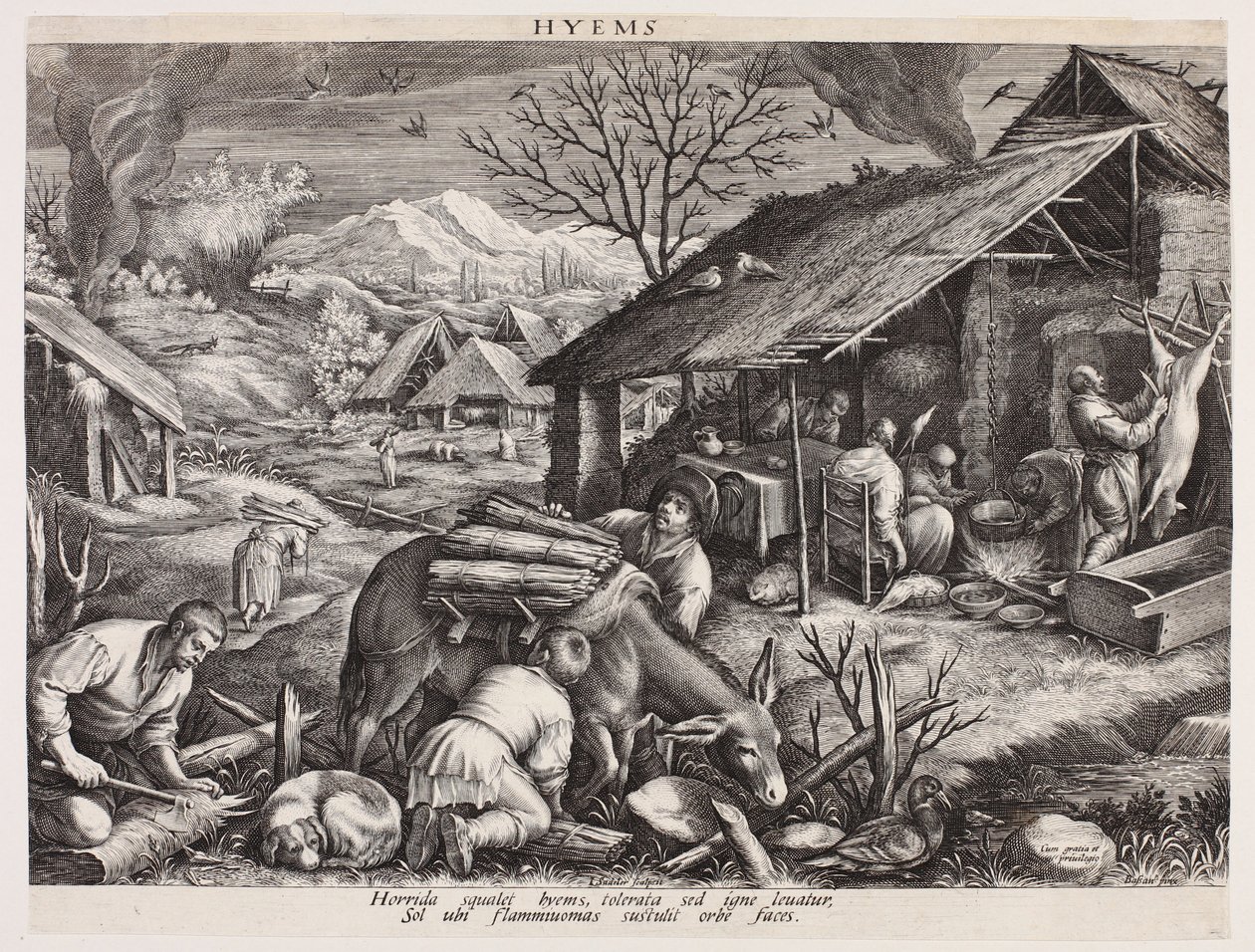 El invierno - Hyems (Las cuatro estaciones) de Johann Sadeler I