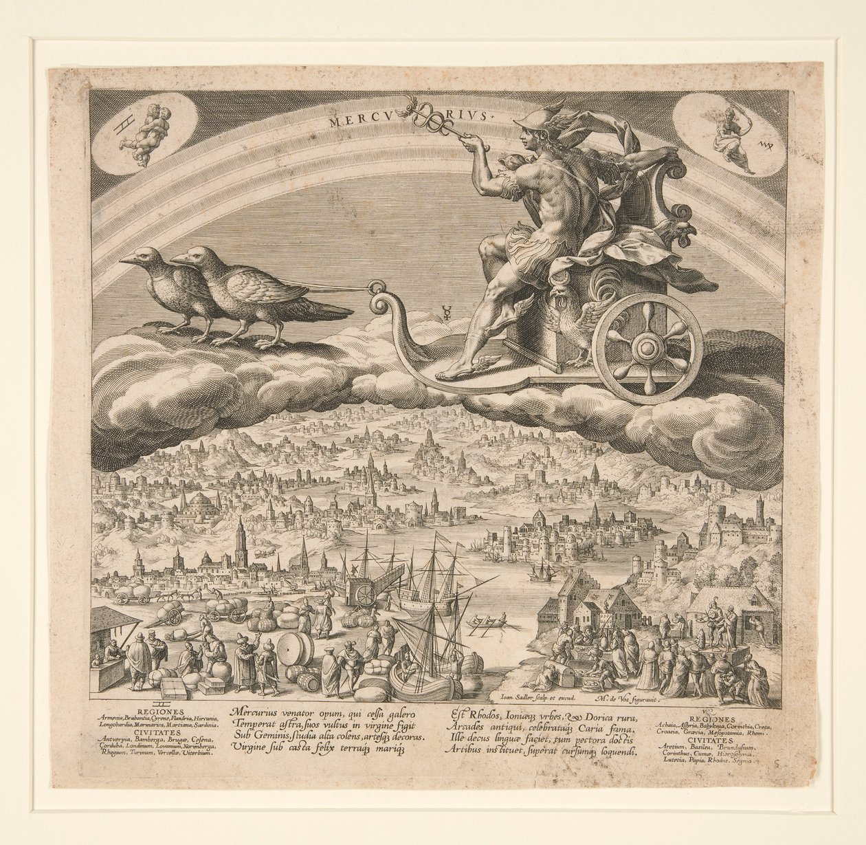 Mercurio, de una serie de los Siete Planetas de Johann Sadeler I