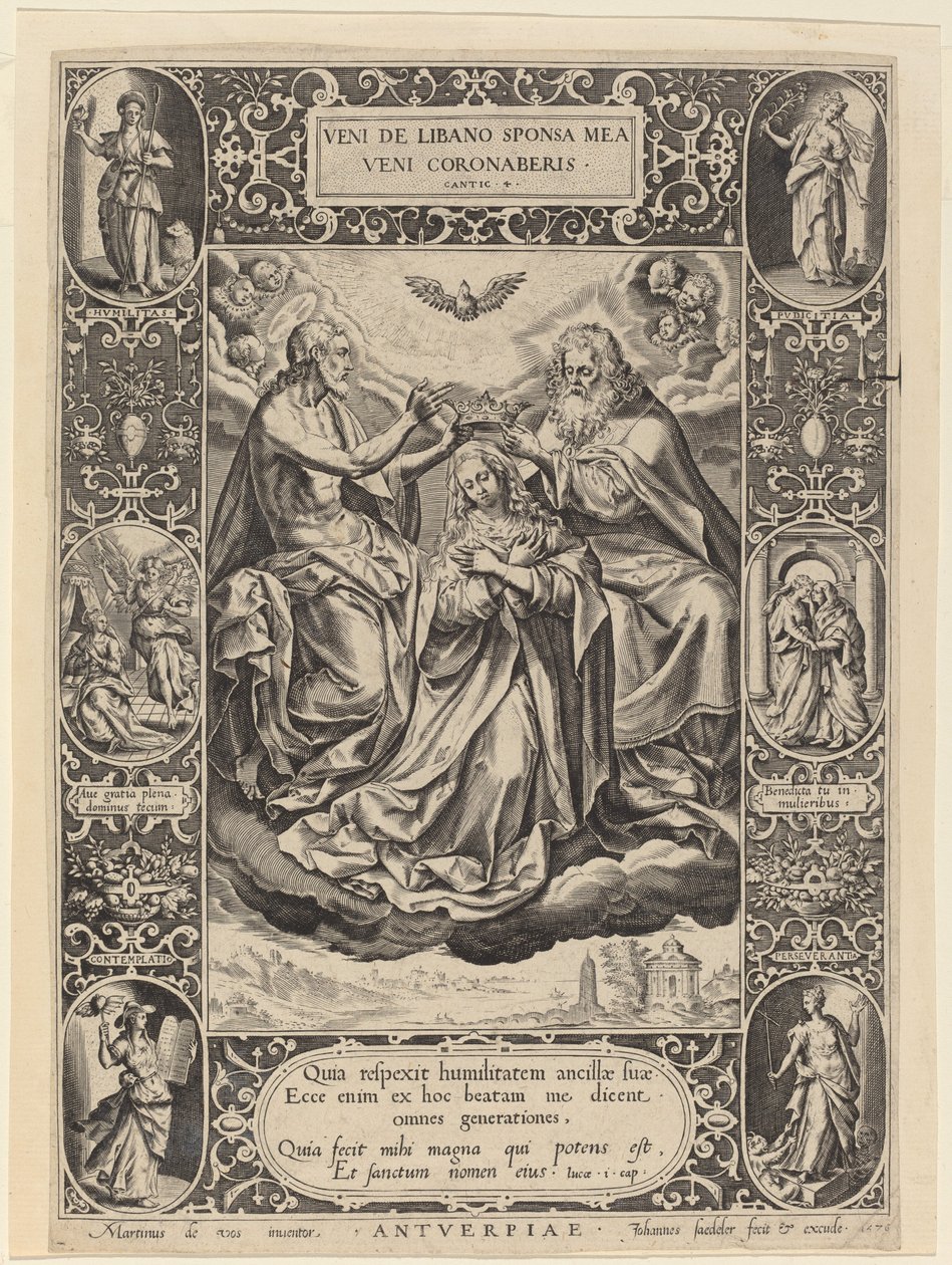 La Coronación de la Virgen de Johann Sadeler I