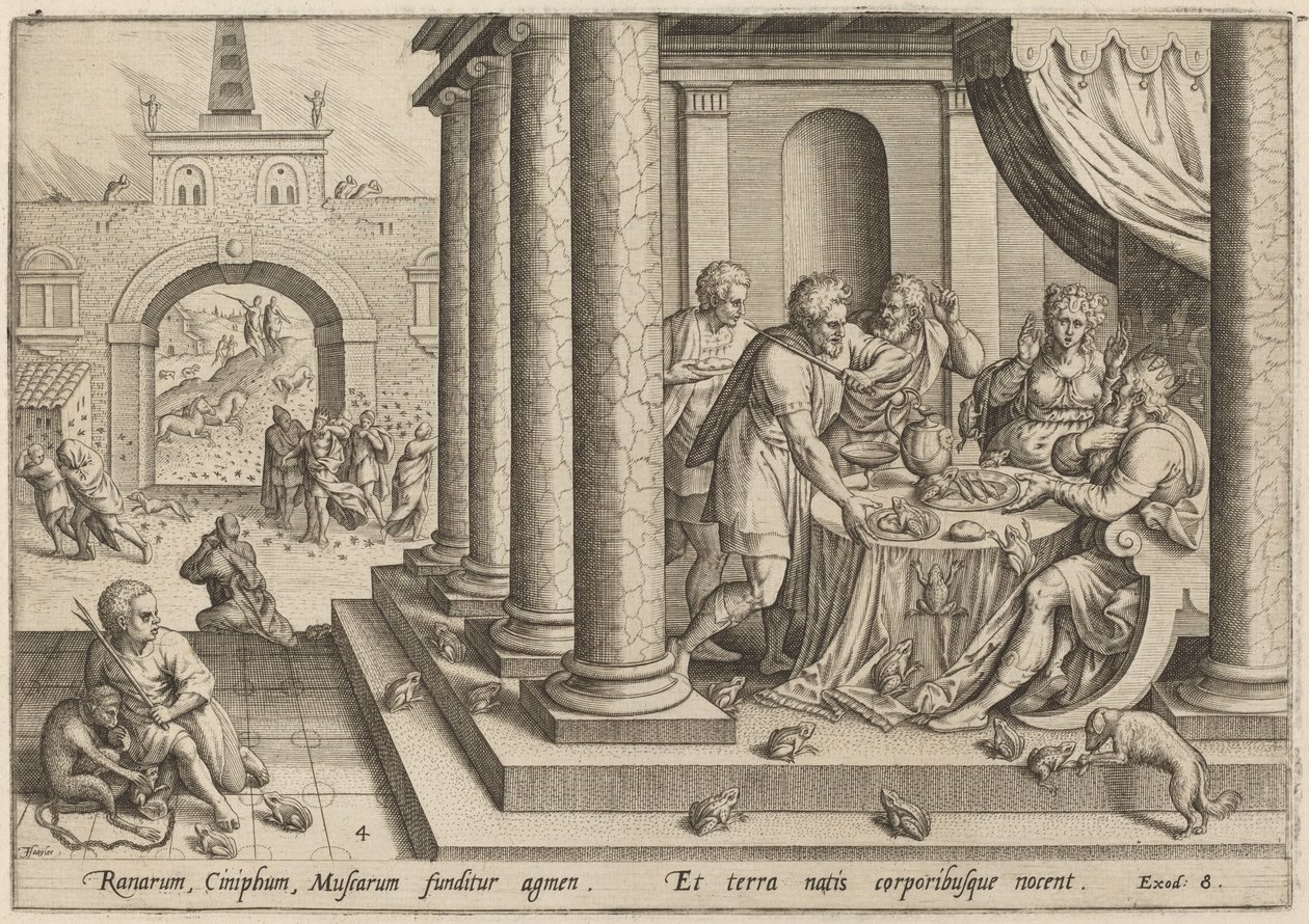 La Plaga de las Ranas, 1585 de Johann Sadeler I