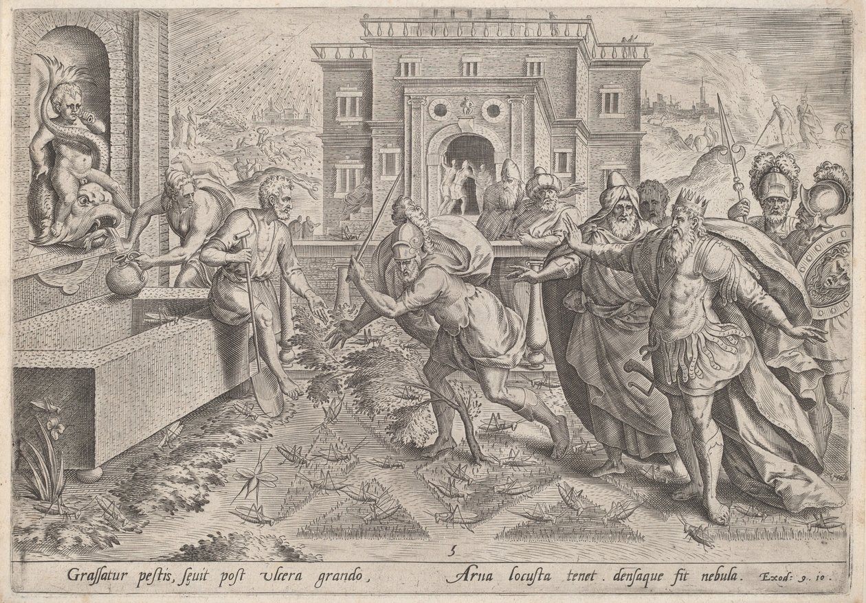 La plaga de langostas de Johann Sadeler I