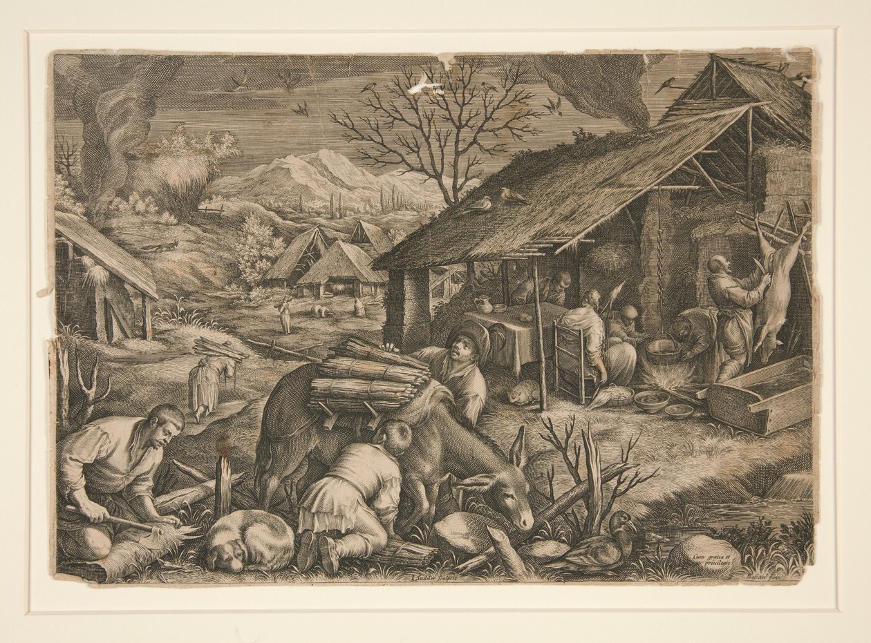 Invierno, de Las cuatro estaciones de Johann Sadeler I