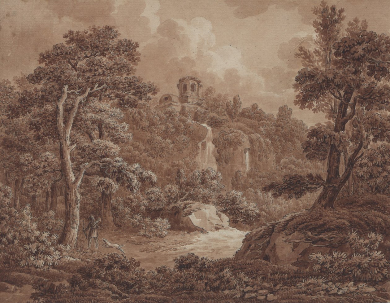 Un paisaje arcádico con un cazador y su perro de Johann Sebastian Bach