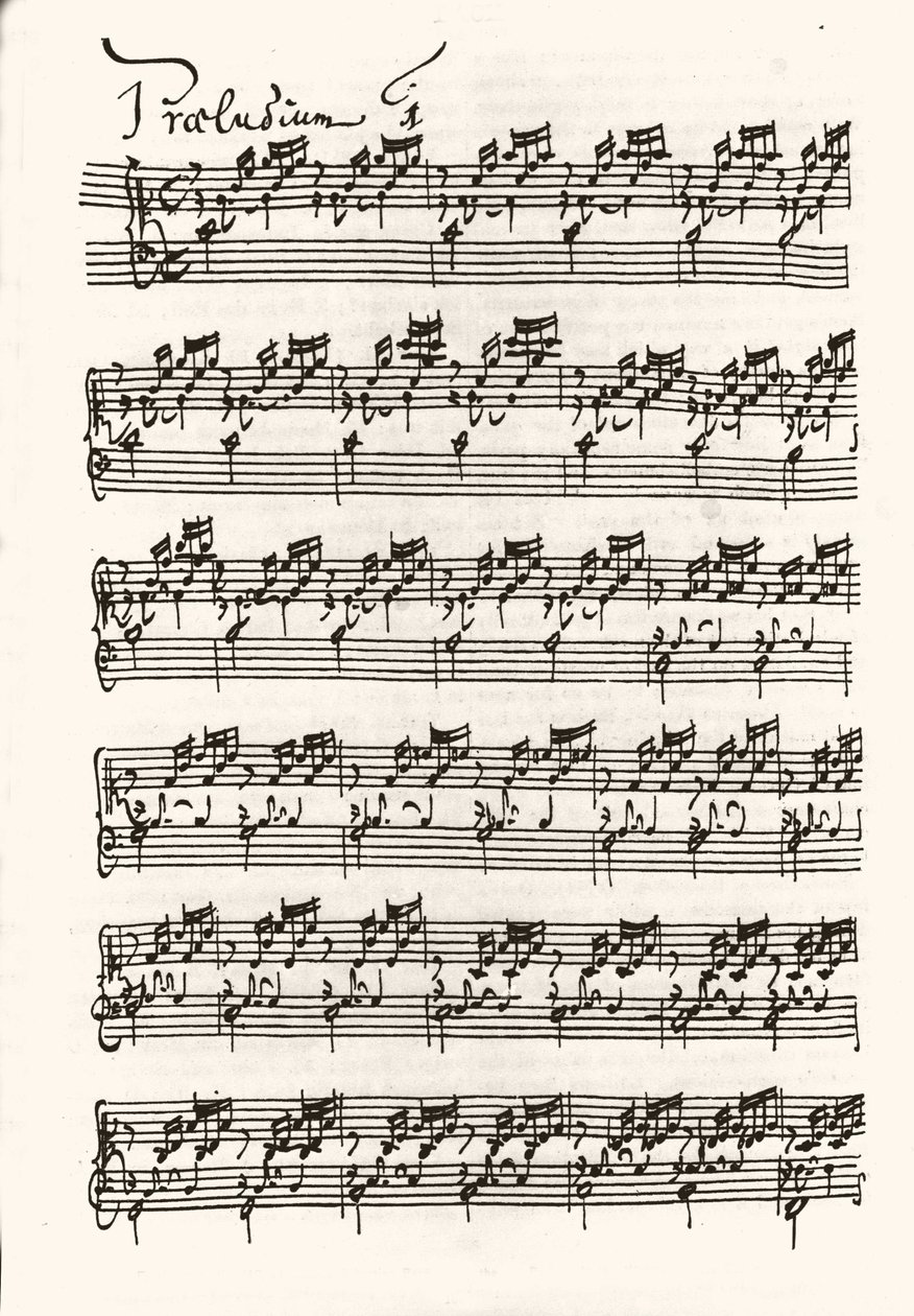 Página de una partitura de Johann Sebastian Bach de Johann Sebastian Bach