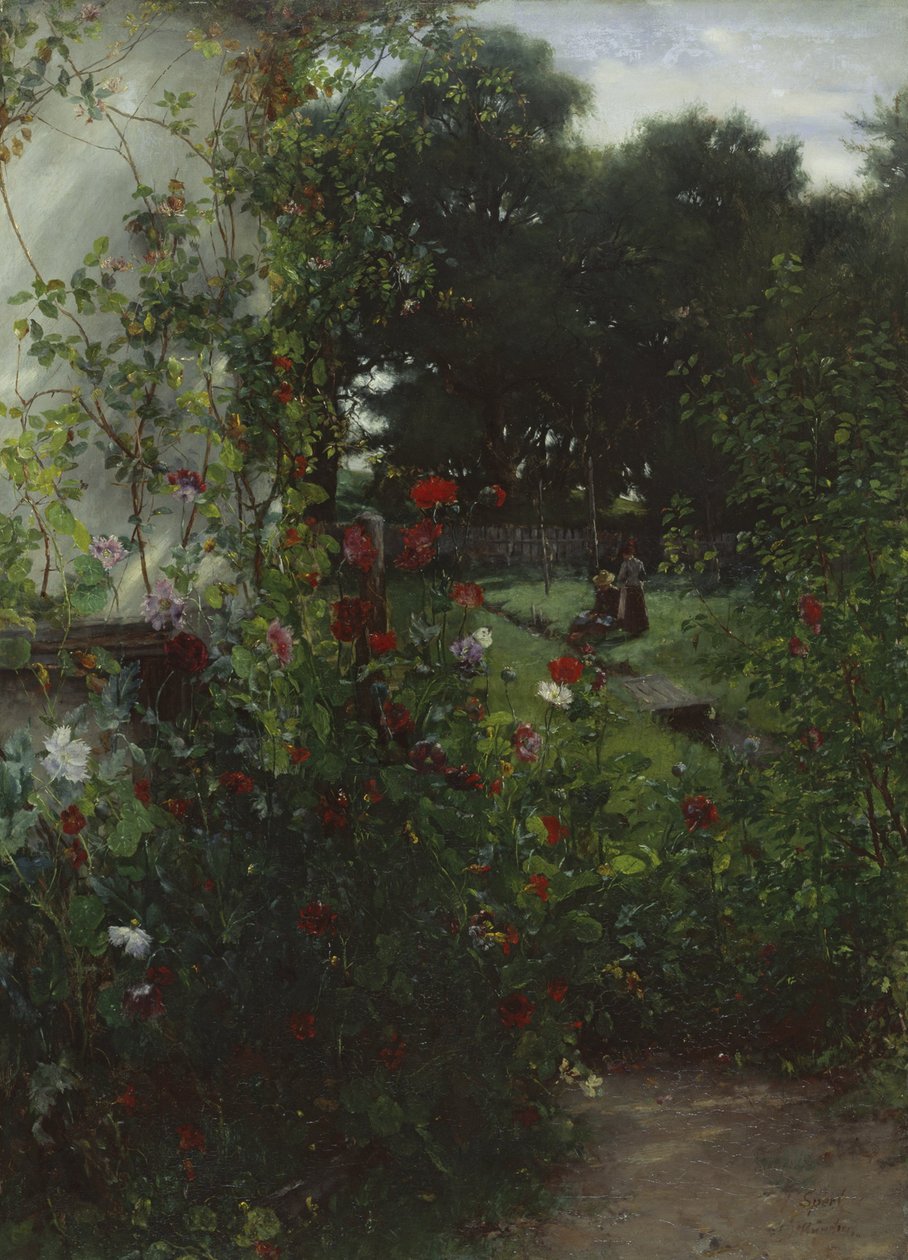 Prado frente al estudio de Leibl en Aibling de Johann Sperl
